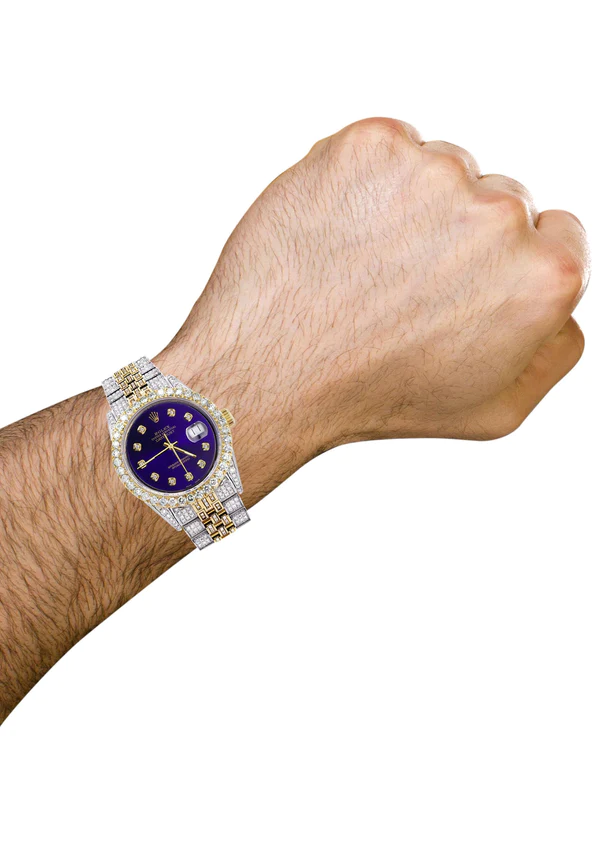 Iced-Out-Rolex-Datejust-36-MM-Two-Tone-10-Carats-of-Diamonds-Purple-Diamond-Dial-3-1.webp