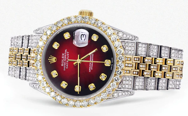 Iced-Out-Rolex-Datejust-36-MM-Two-Tone-10-Carats-of-Diamonds-Red-Black-Diamond-Dial-2.webp