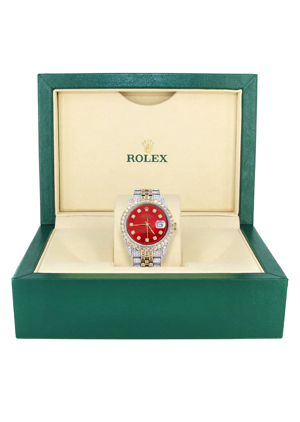 Iced-Out-Rolex-Datejust-36-MM-Two-Tone-10-Carats-of-Diamonds-Red-Diamond-Dial-6.webp