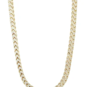 Buy 146 Grams Iced Out Franco Chain | 64.79 Carats | 10 Mm Width | 32 Inch Length | 146 Grams