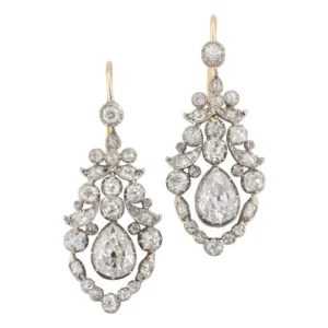 Late Georgian Diamond Earrings For Sale – A Rare Pair