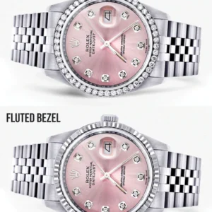 Mens Rolex Datejust Watch 16200 | 36Mm | Pink Dial | Jubilee Band