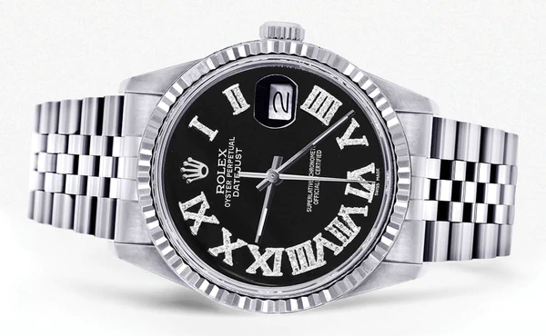 Mens-Rolex-Datejust-Watch-16200-Fluted-Bezel-36Mm-Black-Roman-Numeral-Dial-Jubilee-Band-2.webp