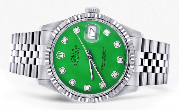 Mens-Rolex-Datejust-Watch-16200-Fluted-Bezel-36Mm-Green-Dial-Jubilee-Band-2.webp