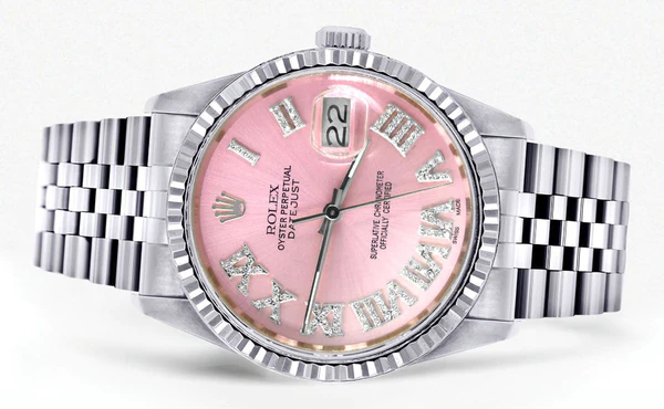 Mens-Rolex-Datejust-Watch-16200-Fluted-Bezel-36Mm-Pink-Roman-Numeral-Dial-Jubilee-Band-2.webp