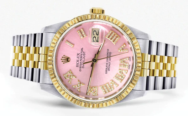 Mens-Rolex-Datejust-Watch-16233-Two-Tone-36Mm-Pink-Roman-Dial-Jubilee-Band-2.webp