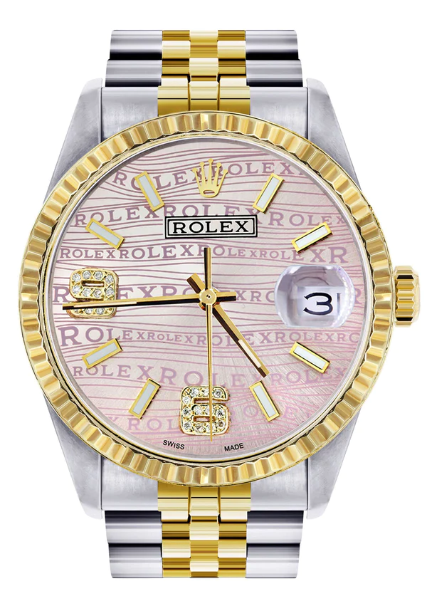 Mens-Rolex-Datejust-Watch-16233-Two-Tone-36Mm-Pink-Textured-Dial-Jubilee-Band-1.webp