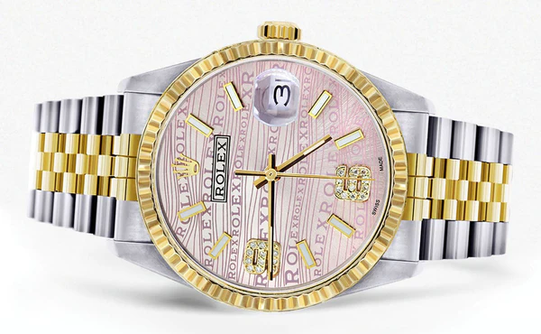 Mens-Rolex-Datejust-Watch-16233-Two-Tone-36Mm-Pink-Textured-Dial-Jubilee-Band-2.webp