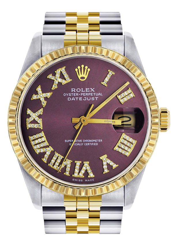 Mens-Rolex-Datejust-Watch-16233-Two-Tone-36Mm-Purple-Roman-Dial-Jubilee-Band-1.webp
