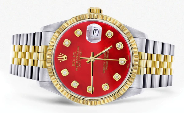 Mens-Rolex-Datejust-Watch-16233-Two-Tone-36Mm-Red-Dial-Jubilee-Band-2.webp
