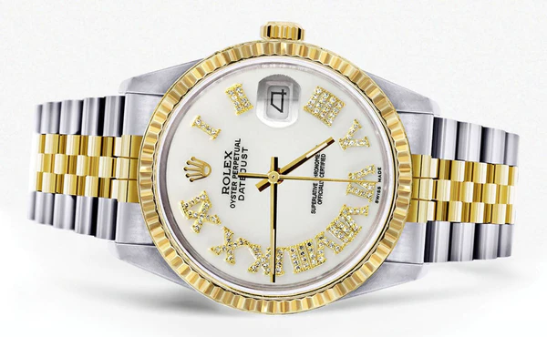 Mens-Rolex-Datejust-Watch-16233-Two-Tone-36Mm-White-Roman-Dial-Jubilee-Band-2.webp