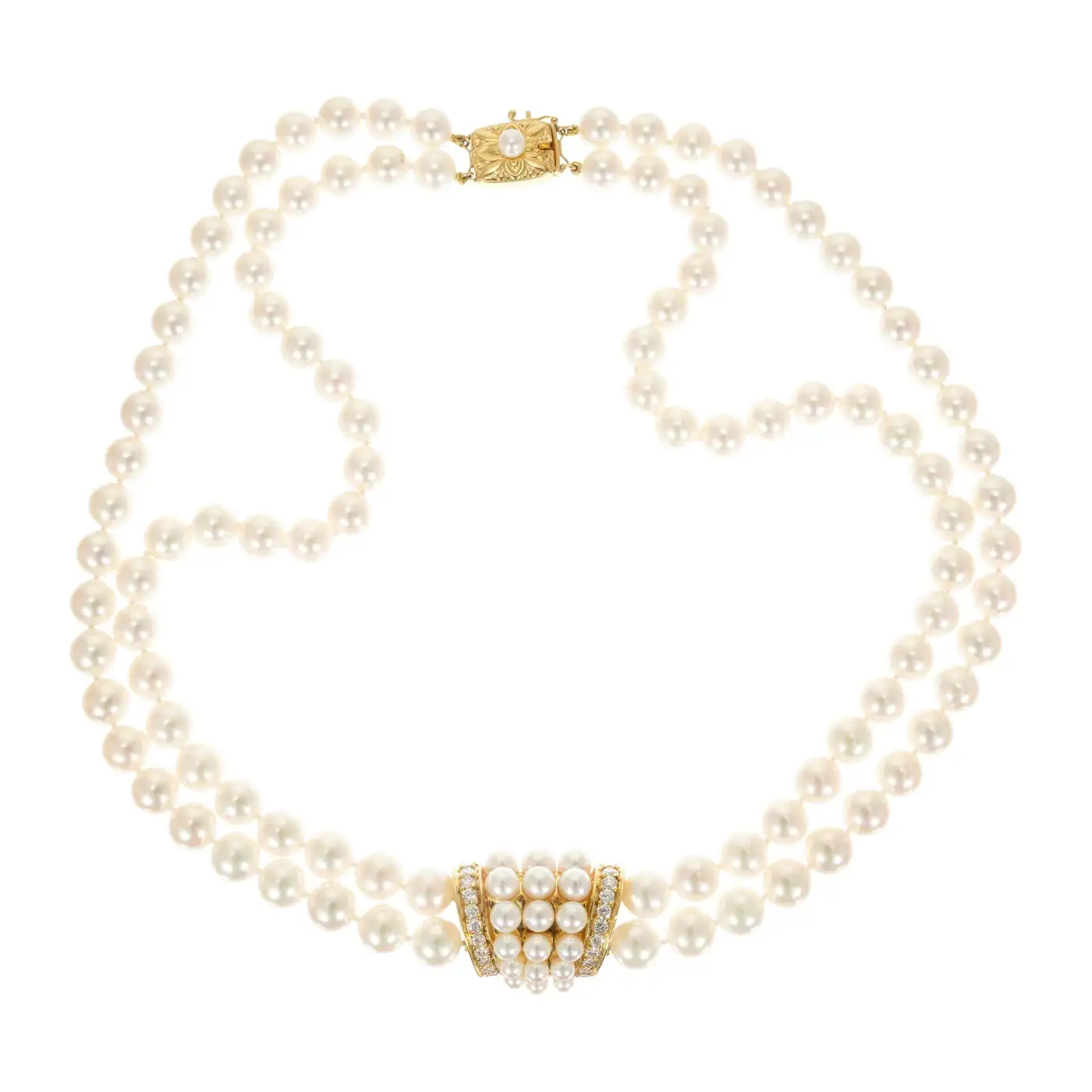 Mikimoto-Double-Strand-Cultured-Pearl-Diamond-Gold-Necklace-8.webp