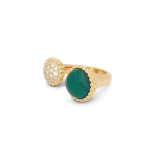 Perlée Couleurs Malachite and Diamond Ring