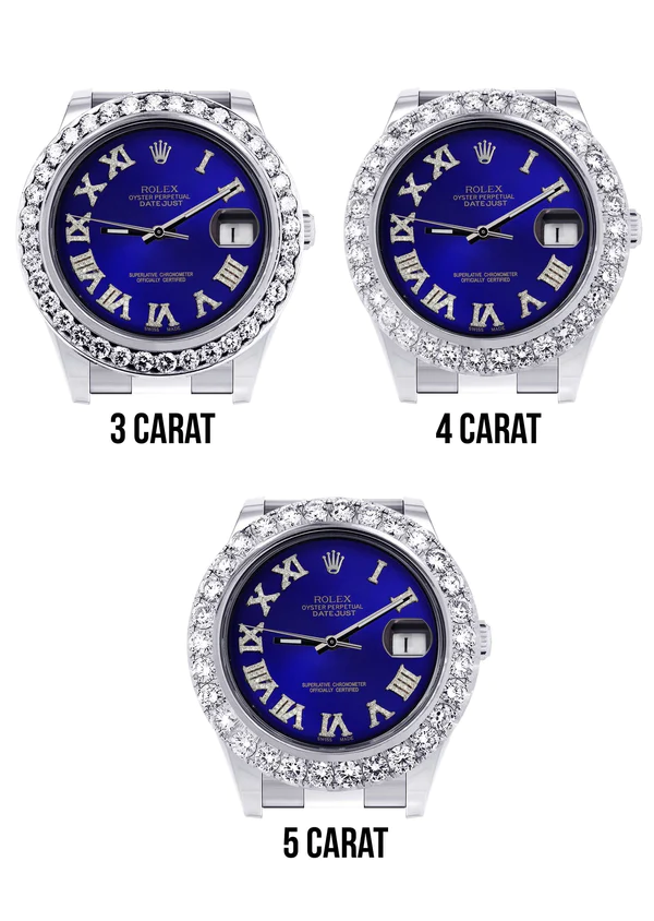 Rolex-Datejust-II-Watch-41-MM-Custom-Blue-Roman-Dial-Oyster-Band-4.webp