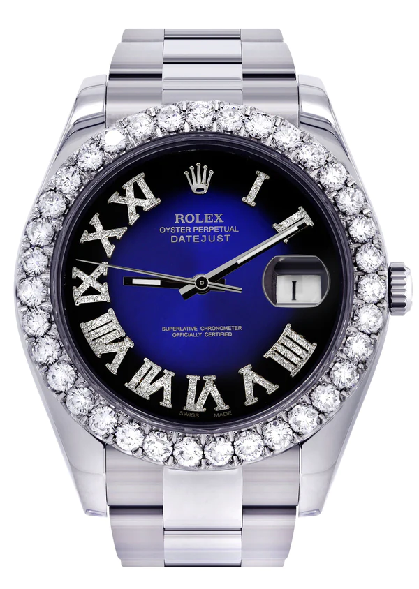 Rolex-Datejust-II-Watch-41-MM-Custom-BlueBlack-Roman-Dial-Oyster-Band-1.webp