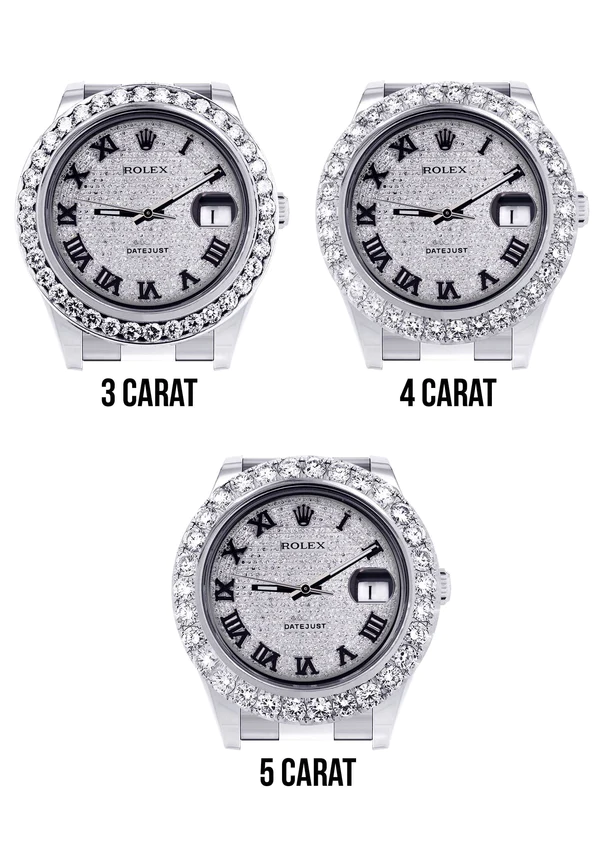 Rolex-Datejust-II-Watch-41-MM-Custom-Diamond-Pave-Roman-Dial-Oyster-Band-4.webp