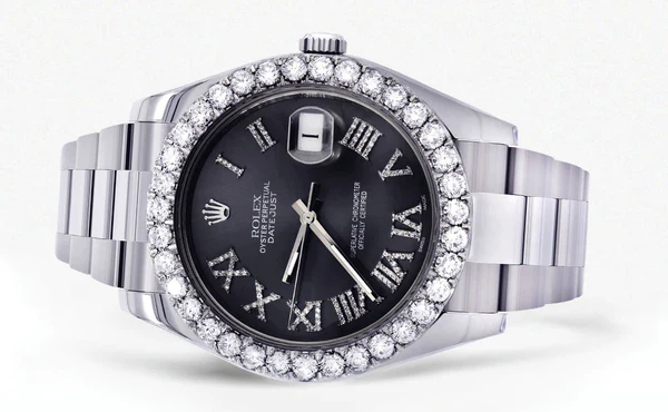 Rolex-Datejust-II-Watch-41-MM-Custom-Grey-Roman-Dial-Oyster-Band-2.webp