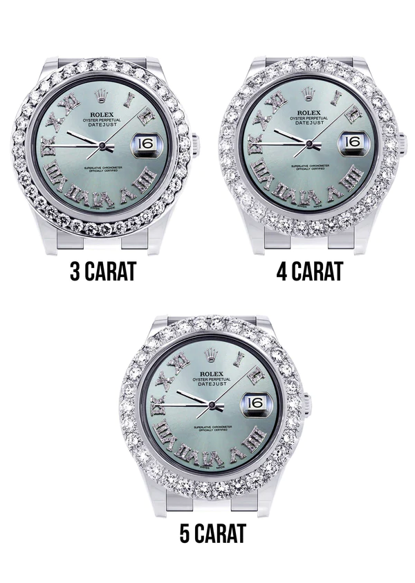 Rolex-Datejust-II-Watch-41-MM-Custom-Light-Blue-Diamond-Roman-Dial-Oyster-Band-3.webp