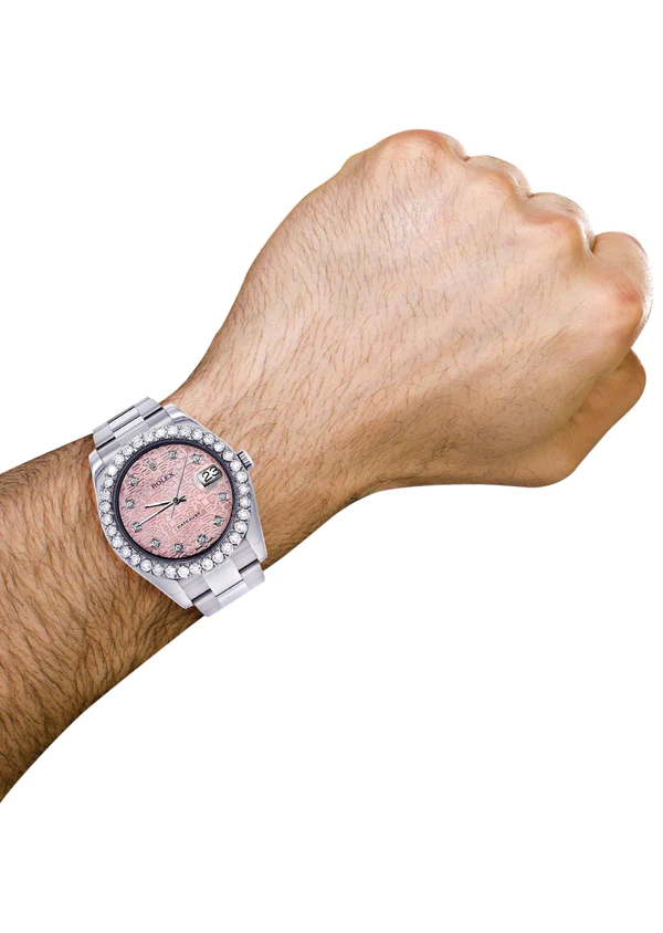 Rolex-Datejust-II-Watch-41-MM-Custom-Pink-Jubilee-Diamond-Dial-Oyster-Band-3.webp