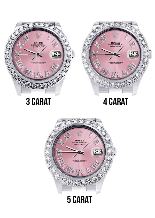 Rolex-Datejust-II-Watch-41-MM-Custom-Pink-Roman-Dial-Oyster-Band-4.webp