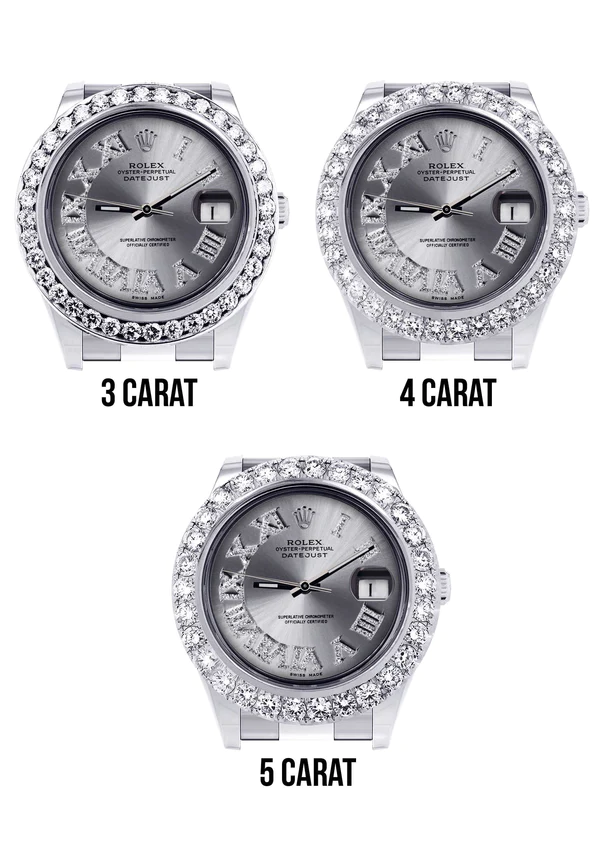 Rolex-Datejust-II-Watch-41-MM-Custom-Silver-Roman-Dial-Oyster-Band-5.webp