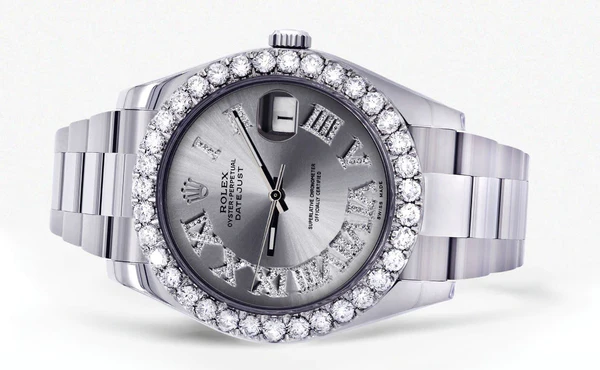 Rolex-Datejust-II-Watch-41-MM-Custom-Silver-Roman-Dial-Oyster-Band.webp
