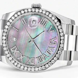 116200 | Rolex Datejust Watch | 36Mm | Roman Mother of Pearl Dial | Oyster Band