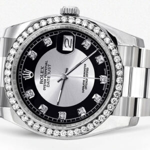 116200 | Rolex Datejust Watch | 36Mm | Tuxedo Dial | Oyster Band