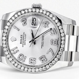 116200 | Rolex Datejust Watch | 36Mm | Diamond Numeral Dial | Oyster Band