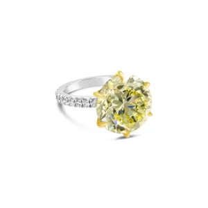 Roman Malakov GIA Certified Fancy Intense Yellow Diamond Engagement Ring