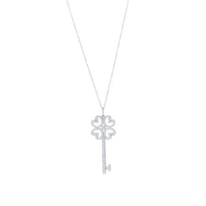 Tiffany & Co. Quatra Heart Platinum and Diamond Pendant Necklace