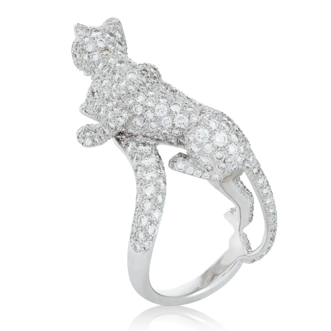 Diamond and Emerald Panther Ring | HX Jewelry