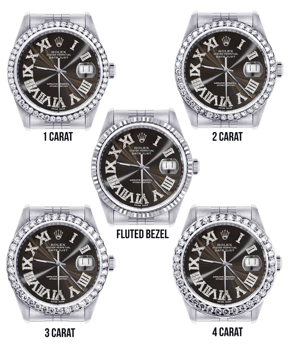 Womens-Rolex-Datejust-Watch-16200-36Mm-Custom-Dark-Brown-Roman-Numeral-Dial-Jubilee-Band-3.webp