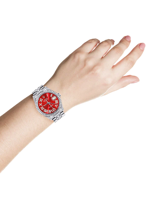 Womens-Rolex-Datejust-Watch-16200-36Mm-Red-Roman-Numeral-Dial-Jubilee-Band-4.webp