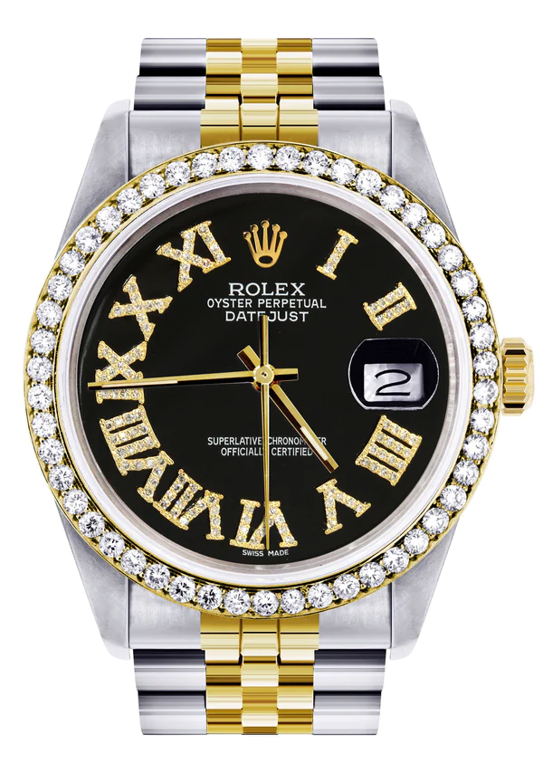 Womens-Rolex-Datejust-Watch-16233-36Mm-Black-Roman-Dial-Jubilee-Band-1.webp