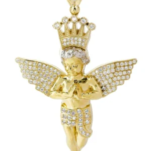 10K Gold Angel Pendant | 33.4 Grams