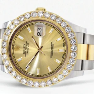 Rolex Datejust II Watch | 41 MM | 18K Yellow Gold & Stainless Steel | Custom Gold Diamond Dial | Oyster Band