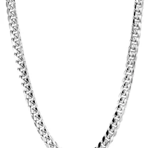 14K Gold Hollow Miami Cuban Link Chain – White Gold Chain