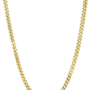 10K Yellow Hollow Franco Gold Chain – Men’s Gold Chain
