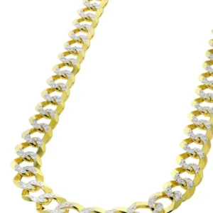 10K Gold Hollow Diamond Cut Cuban Link Chain – Men’s Gold Chain