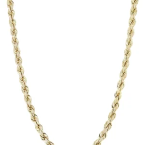 Buy 10K Gold Iced Out Rope Chain | 26.72 Carats | 15 Grams| 8Mm| 28 Inches