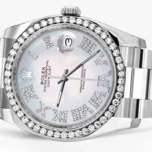 116200 | Rolex Datejust Watch | 36Mm | Mother Of Pearl Roman Dial | Oyster Band