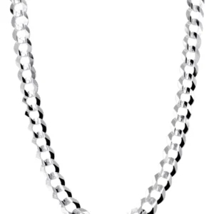 10K Solid Cuban Link Mens Gold Chain – Men’s White Gold Chain