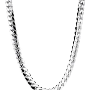 Buy Solid Miami Cuban Link Gold Chain | 14K White Gold
