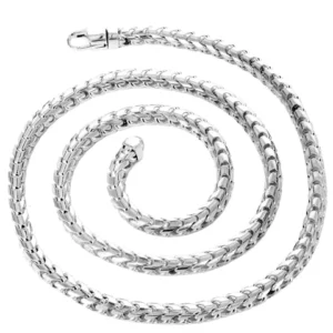 14K White Gold Chain – Solid Franco Chain