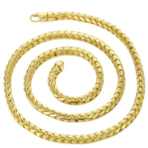 14K Gold Chain – Mens Solid Franco Chain