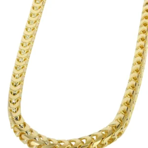 14K Gold Chain – Mens Solid Franco Chain