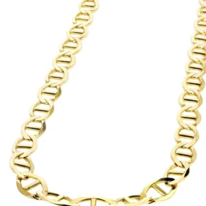 14K Gold Solid Mariner Chain For Sale
