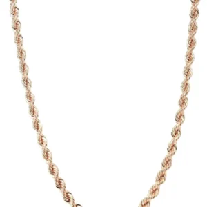 Buy 14K Rose Gold Solid Rope Chain