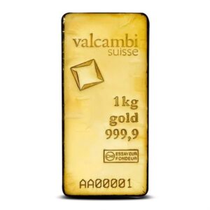 1 Kilo Valcambi Cast Gold Bar For Sale (New w/ Assay)